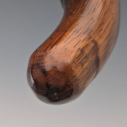 英國古董男士棕色軸彎柄手杖 78 厘米